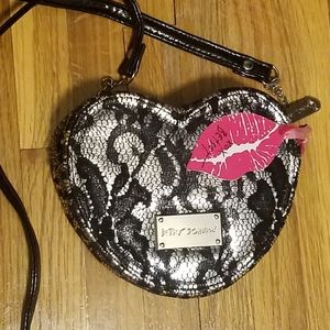 Black Lace Betsey Johnson Crossbody Purse